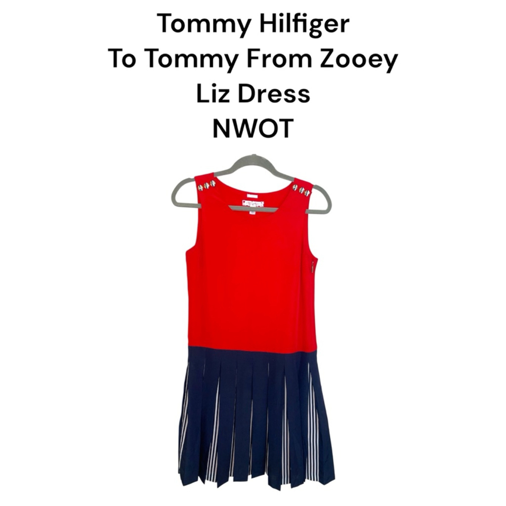 Tommy Hilfiger Dress Size M Red and Navy